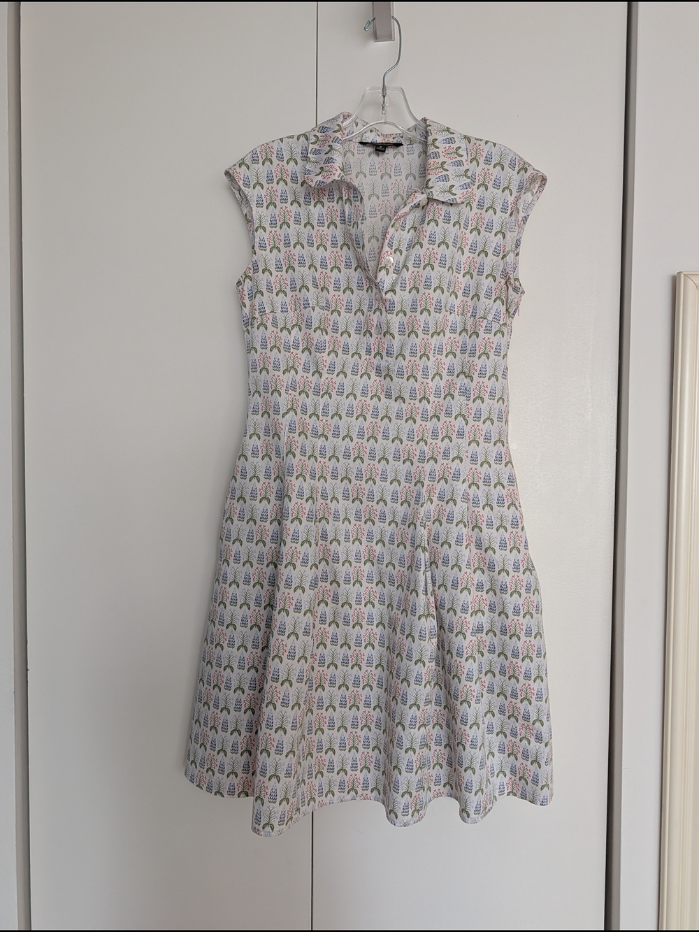 Brooks Brothers Cap sleeve White Dress